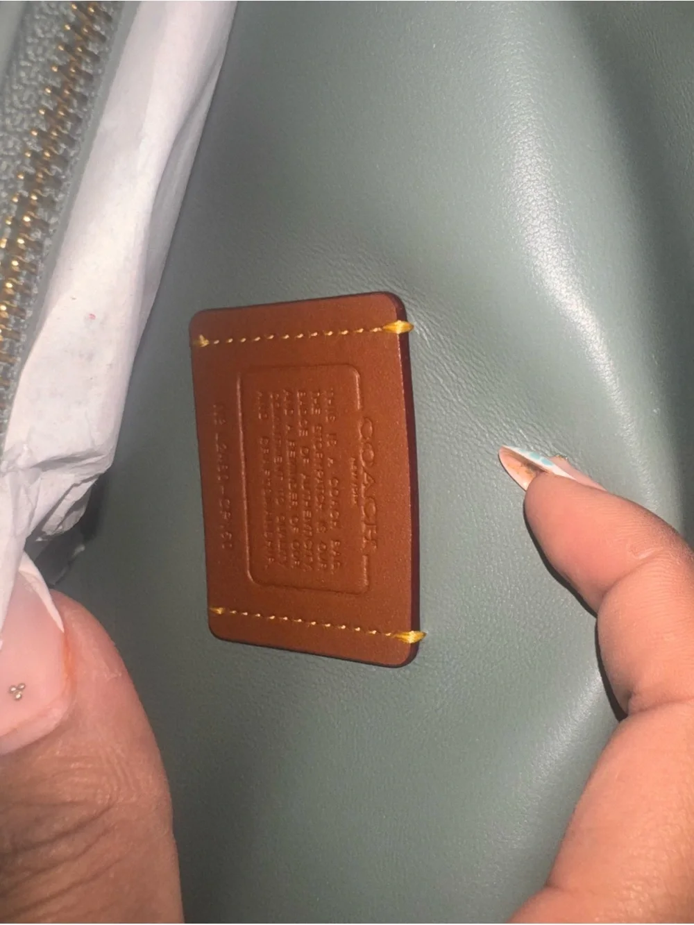 Coach quilted shoulder